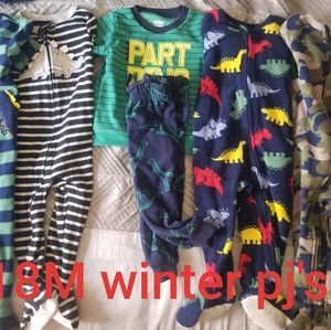 Set of 5 18m old winter pj's for boys